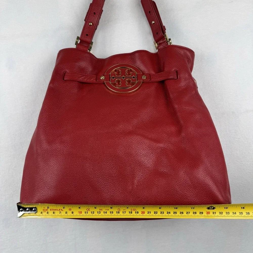 Tory Burch Red Leather Shoulder Bag Tote‎